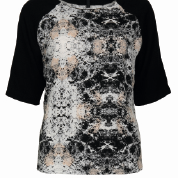 Cream and Tan Imitz Top